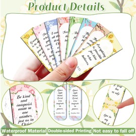 100 Pack Flower Bible Magnetic Bookmarks Christian Magnet Bookmark Clips for Women Men Book Lovers Bible Page Markers for Teachers Students Reading School Office Home, Printing on 2 Side