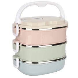 Insulated Lunch Box, Portable Stainless Steel Box, Stackable Leak-Proof Thermal Lunch Box for Warm Food, Thermal Boxes, Bowl, Food Container, Office, Work, Home