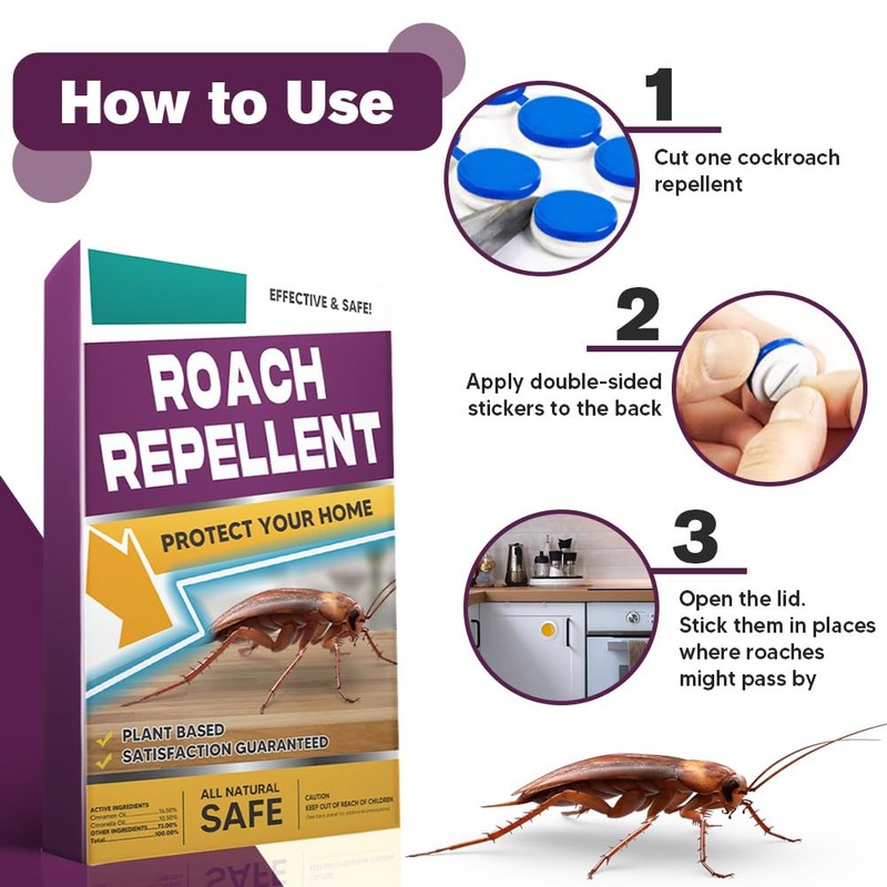Roach Repellent, Cockroach Repellent Indoor, Pet Safe Roach Repellent, Natural