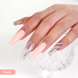 Imtiti Nude Gel Nail Polish, Nude Gel Polish High Gloss Soak Off UV LED Neutral Nail Gel Polish Spring Summer Gel Polish Nail Art Manicure Salon DIY Design Gel Nail Kit 10ML