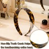 Lvnwrip Wide Tortoise Shell Headband with Teeth, Acetate Resin Hair