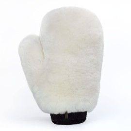 OKAYDA Natural Lambskin Wool Car Wash Mitt Extra Large Size Scratch-Free Sheepskin Wash Mitt