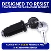 FJM Security 9100A-BLK-KD Disc Tumbler Cam Lock, Lock for Smart