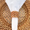 Decor Essentials Rattan Napkin Rings Pack of 6 Holders Natural