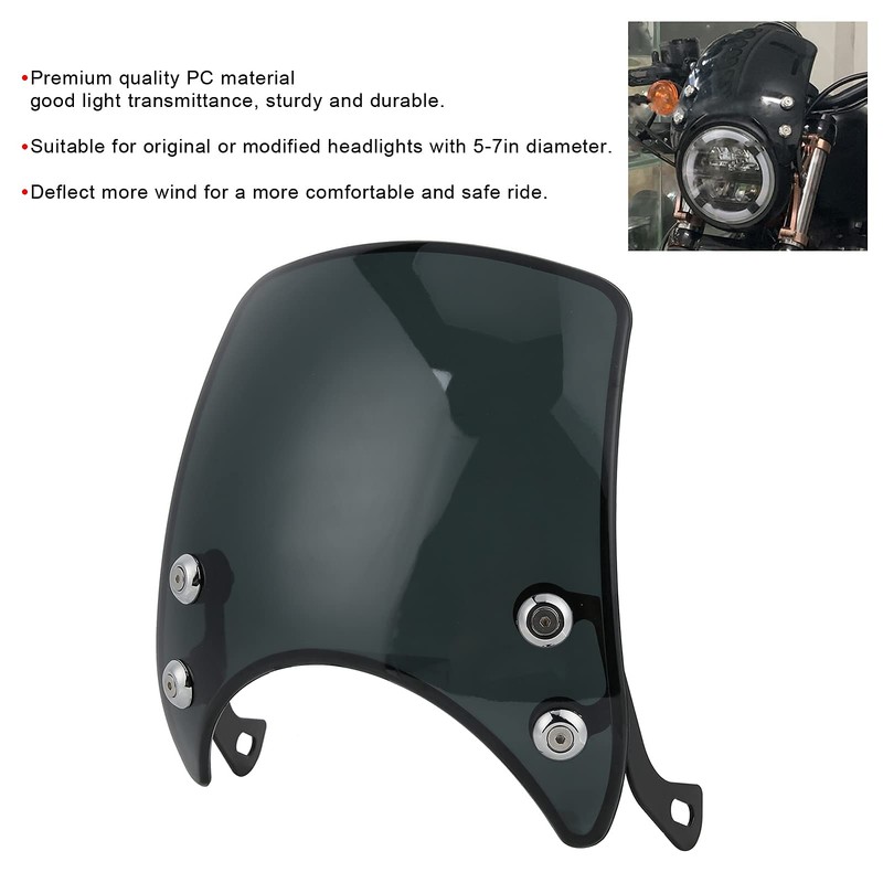 Motorcycle Headlight Fairing Retro Universal Motorcycle Flyscreen Windshield Motorbike Accessories