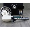 4 Piece Shaving Set For Men Pure Badger Shaving Brush,