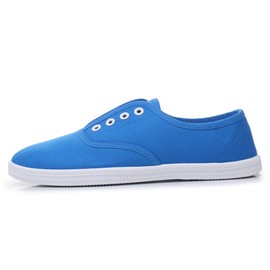 VenusCelia Blaze - Tenis de lona sin cordones para mujer, Azul / Patchwork, 9.5 US