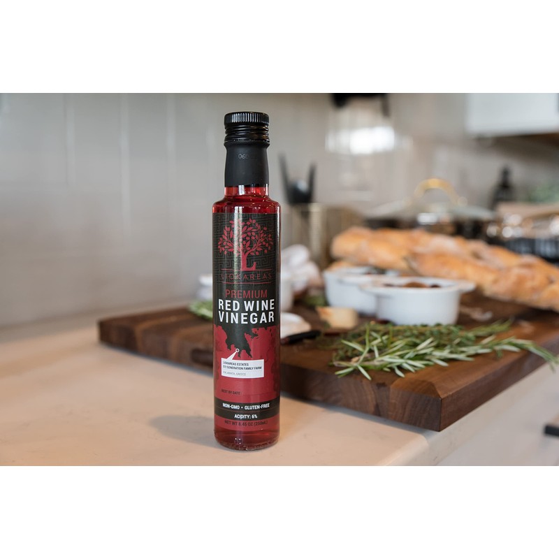 Greek Red Wine Vinegar - Organic - NonGMO - Gluten