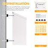 Wall Mount Mailbox for Outside with Flag, Galvanized Steel Mail