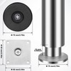 LRHAFET Furniture Feet, Height Adjustable, Furniture Legs, Metal Stainless Steel,