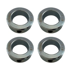 AZSSMUK Shaft Collars 1-1/8" Bore Solid Steel Style Zinc Plated Set Screw 4 Pieces
