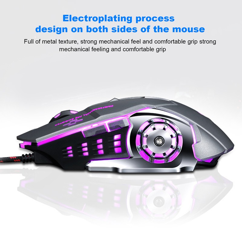 Gaming Mouse Wired LED Luminous 3200 DPI Home Office Universal