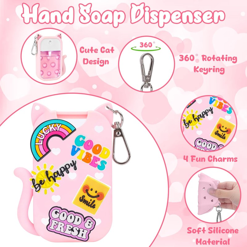 HESUSLA Cat Silicone Case for Touchland Hand Sanitizer Spray with
