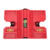 Magnetic Post Spirit Level with 3 Bottles, Adjustable Plastic Post