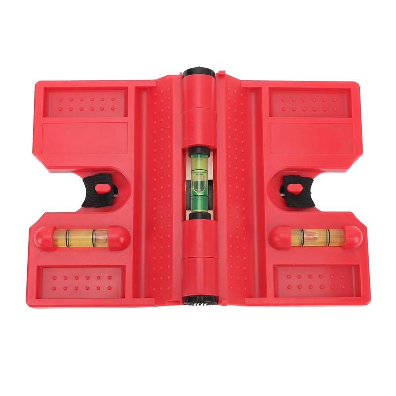 Magnetic Post Spirit Level with 3 Bottles, Adjustable Plastic Post