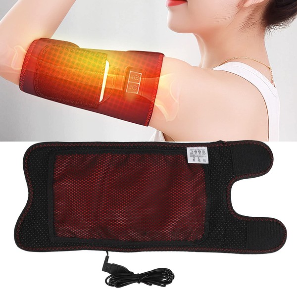 Arm Heat Pad, Electric Massage for Arms with 3 Modes with 2 Massage Motors by Vibration to Relieve Spasms for Muscle Pain of the Arms