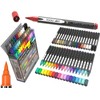 36 Flexible Brush Tip Acrylic Paint Pens Markers Set 1-7mm