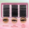 Lash Clusters, 6 Styles 40D/50D/60D/80D/100D120D Cluster Lashes, Mixed Lengths 10-18mm,
