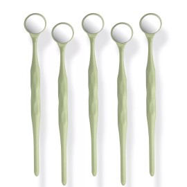 Oral32 5 Pieces Dental Autoclavable Disposable Mouth Mirror Yellow -ORAL32