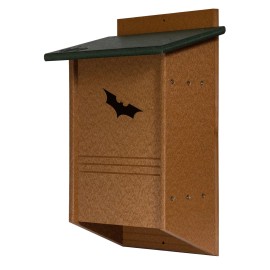 Amish Handmade 40 Colony LARGE BAT HOUSE Backyard Mosquito Control USA Handmade Recycled Poly - Black & Gray
