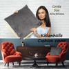 ANRO Decorative Cushion Cover Corduroy Dark Grey 50 x 50