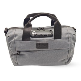 Smell Proof Duffle Bag with Anti Theft Combo Lock, Removable Shoulder Strap, Water Resistant, Ultra Durable Double Gasket Zippers + Premium Hardware, Space Grey, 9-Inch (9" x 5" x 4"), Smell-proof