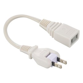 Ohm Electric HS-T1015SP22 00-1610 OHM Extension Cord, Indoor Power Tap, Single Outlet, 5.9 inches (15 cm), Free Plug, White