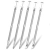 Lnngub 5 Pcs Dual Head Cuticle Pushers,Metal Cuticle Pusher and