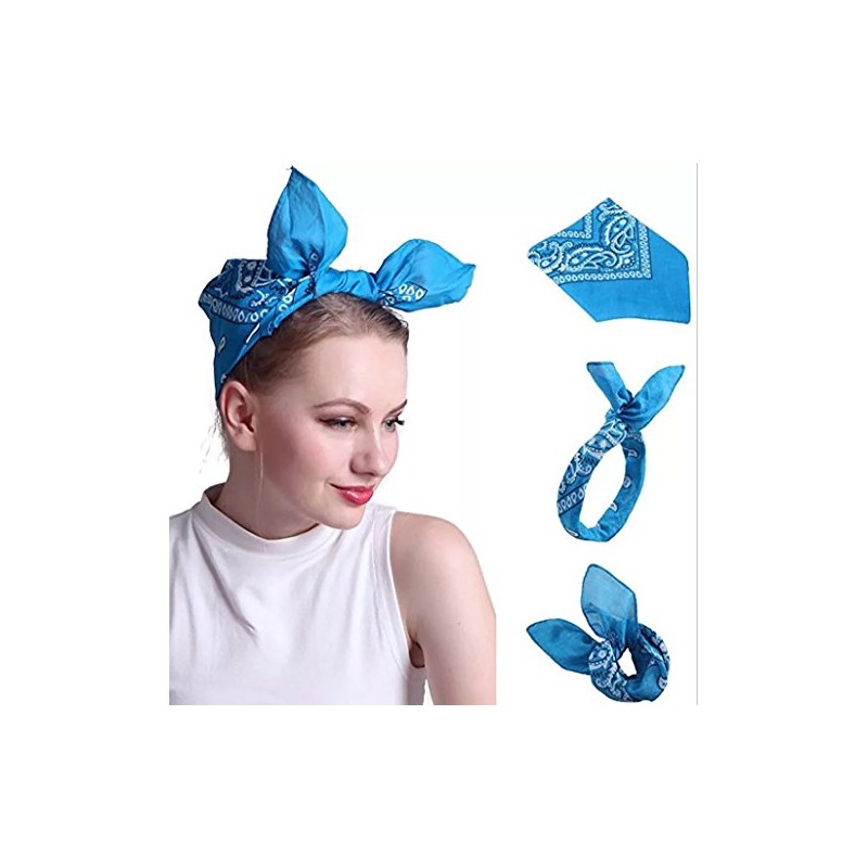 Pack of 12 Paisley Bandanas Square Unisex Headwear Neckerchief Doule