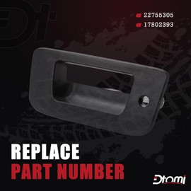 Dtomi Tailgate Handle, Rear Locking Tailgate Latch Handle Compatible with GMC Chevy Vehicle Silverado Sierra 1500 2007-2013, Sierra Silverado 2500 HD 3500 HD 2007-2014 Replace# 22755305, 17802393