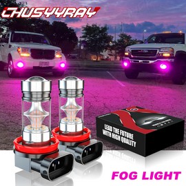CHUSYYRAY For Infiniti G37 2011 2012 2013 Bright Pink Purple H8 H11 LED Fog Light Bulbs 2x