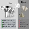 Hsthe Sea Mini Stainless Steel Funnels, Multi-use Small Kitchen Funnel