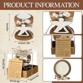 Nuanchu 24 Set Funeral Memorial Candles Holders Funeral Keepsakes Favors Memorial Candle Holders 2.4 x 2.4 Inches Celebration of Life Supplies Sympathy Gifts Service Grief Share Gifts (Classic Style)