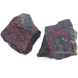 Crystals, Rocks, Jade, Crystals and Healing Stones, Witchcraft Supplies, Healing Crystals, Stones, Healing Stones, Rock Collection, Agate, Raw Stones (Dragon Bloodstone, 2 Pcs)