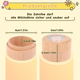 GADITIEK Tooth Box Milk Teeth for Girls and Boys, Milk Tooth Box with Cute Motif, Tooth Box for Milk Teeth, Gift Ideas for Christening and Birthday, New Parents Tooth Fairy Gift (Tooth)