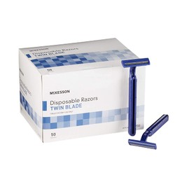 McKesson Razor Single Edge Twin Blade Blue 100 per Case 16-RZ50