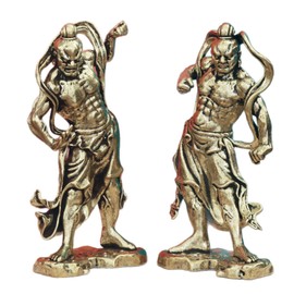 Saki & Masa Kongou Lorikan Statues, Reinking Statue, A Shape, 2 Pair Set, Brass, Buddha Statue, Figurine, Amulet, Amulet, Amulet, Amulet, Amulet, Lucky, Miniature, Feng Shui Interior