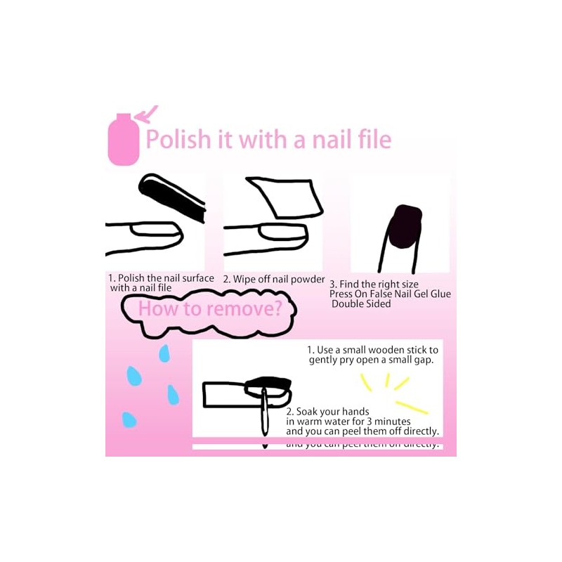 Press type fake nails (milky white)