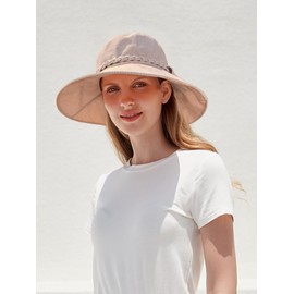 Nanwansu Wide Brim Sun Hat Packable Bucket Hat for Women UV Sun Protection Fisherman Hats Beach Cap Khaki