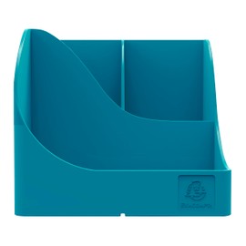 Exacompta 69528D Pen Wave Neo Deco Recycling Plastic Pen Holder with 5 Compartments for Storing Ballpoint Pens and Other Stationery Blue Angel Pen Box Pen Holder Duck Blue