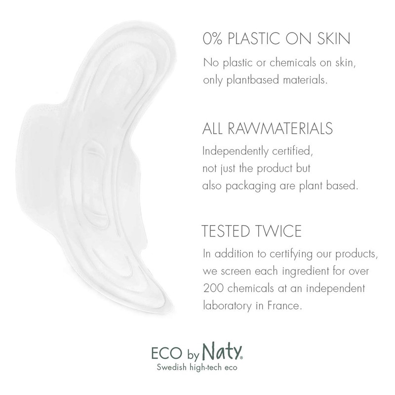 Naty Nature Womencare Overnight Period Pads Chlorine-Free / Fragrance-Free /
