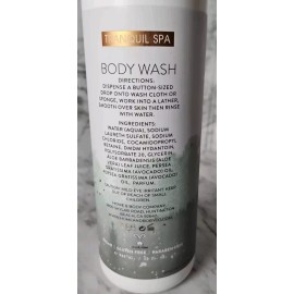 TRANQUIL SPA Body Wash Aloe Vera + Cucumber Blend- Replenishing Avocado Oil 32oz
