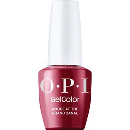OPI GelColor Amore at Grand Canal | Opaque Bright Red Crème UV Cure Gel Nail Polish | Vegan & HEMA Free, Long Lasting, High Shine