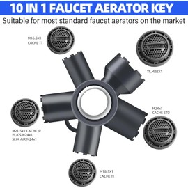 TAIPOXUN 10-in-1 Faucet Aerator Removal Tool Kit, Heavy-duty Key for M16.5/M18.5/M21.5/M22/M24/M28, Hidden Thread & Housing Aerators, Home Repair & Plumbing Essential