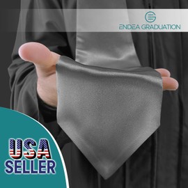 Endea Dark Grey Graduation Stole - Plain Color, Unisex, 62" Graduation Sash (Dark Grey)