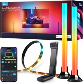 Govee TV Backlight 3 Lite Kit, 11.8ft RGBICW Wi-Fi TV LED Strip Lights for 55-65in TVs with Camera and 15 Inches Smart Light Bars with 4-in-1 Light Beads - Works with Alexa & Google Home | Govee