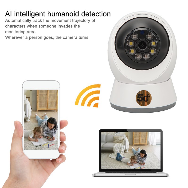 HD 1080P Home Security Camera 360 Degree Panoramic Camera 5G
