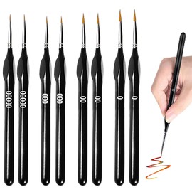 LAINIKE Fine Detail Brush Set, Paint by Numbers Brush, Model Building Detail Brush, Fine Brush, Miniature, Artist Brush, for Nail Art, Acrylic, Watercolour, Oil Painting, Line Painting