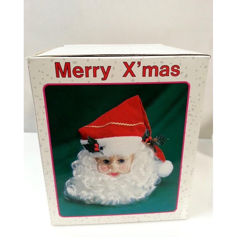 Santa Claus Decorative Head - Classic Plastic Santa Claus Head
