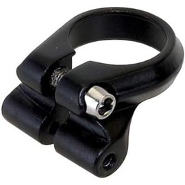 Seatclamp, Alloy, Black, With Socket For Mounting A Rear Carrier, Dia.: 31.8 Mm, Each On M-Wave Card